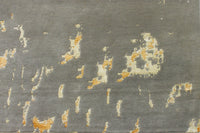 Orange on Grey, 293x200 cm, Vlna a hodváb, India