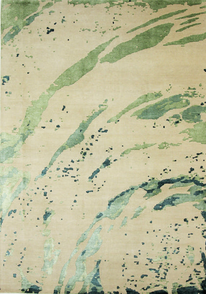 FloorArt Watercolour, 346x244 cm, Vlna a hodváb, India