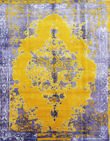 Bombay Yellow, 307x247 cm, Vlna a hodváb, India
