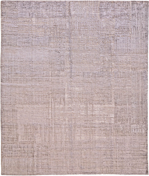 FloorArt Lines Beige, Various Sizes, Wool and Silk, India