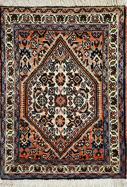 Bidjar, 62x42 cm, Wool, Irán