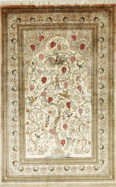 Ghom (1970), 193x128 cm, Silk, Iran